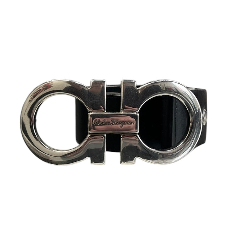 Salvatore Ferragamo Black Leather Belt