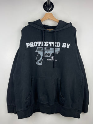 Vintage Smith & Wesson Protected By Black Hoodie
