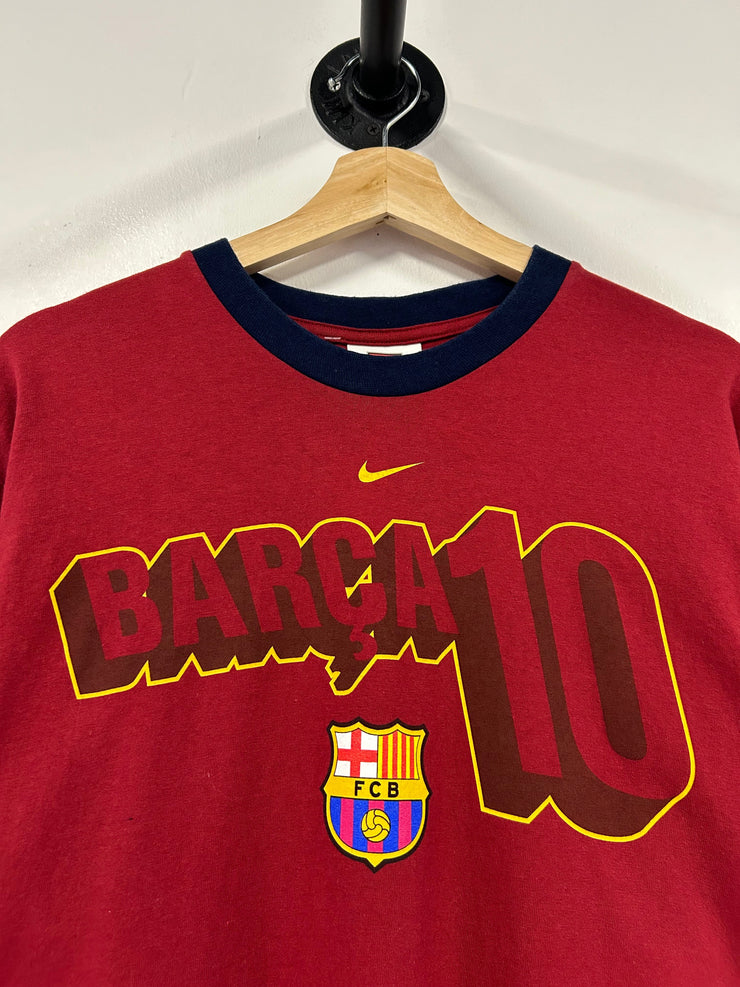 Vintage Nike Barcelona Ronaldinho Red Long Sleeve