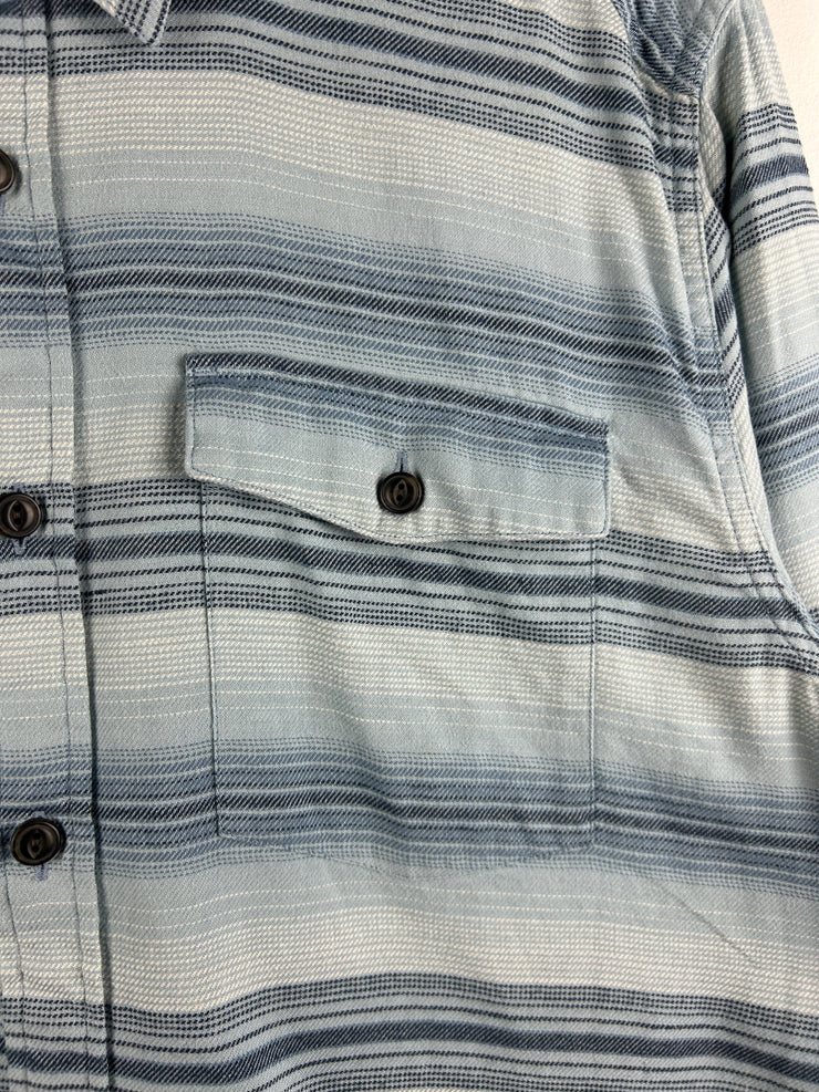 Vintage Patagonia Striped Blue Button Up Long Sleeve Shirt