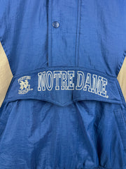 Vintage 90s Starter Notre Dame Fighting Irish Navy Pullover Hooded Jacket