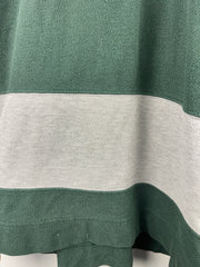 Vintage 90s American Eagle Grey & Green Striped Polo Rugby Long Sleeve