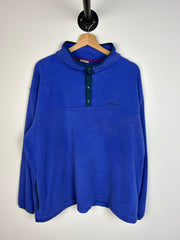 Vintage 90s L.L. Bean Purple T Snap Fleece Sweater