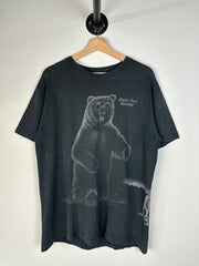 Vintage 90's Bear Wrap Around Black Tee