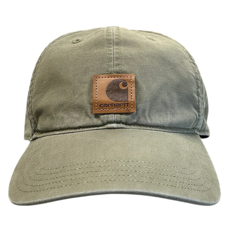 Vintage Carhartt Patch Olive Green Strapback Hat