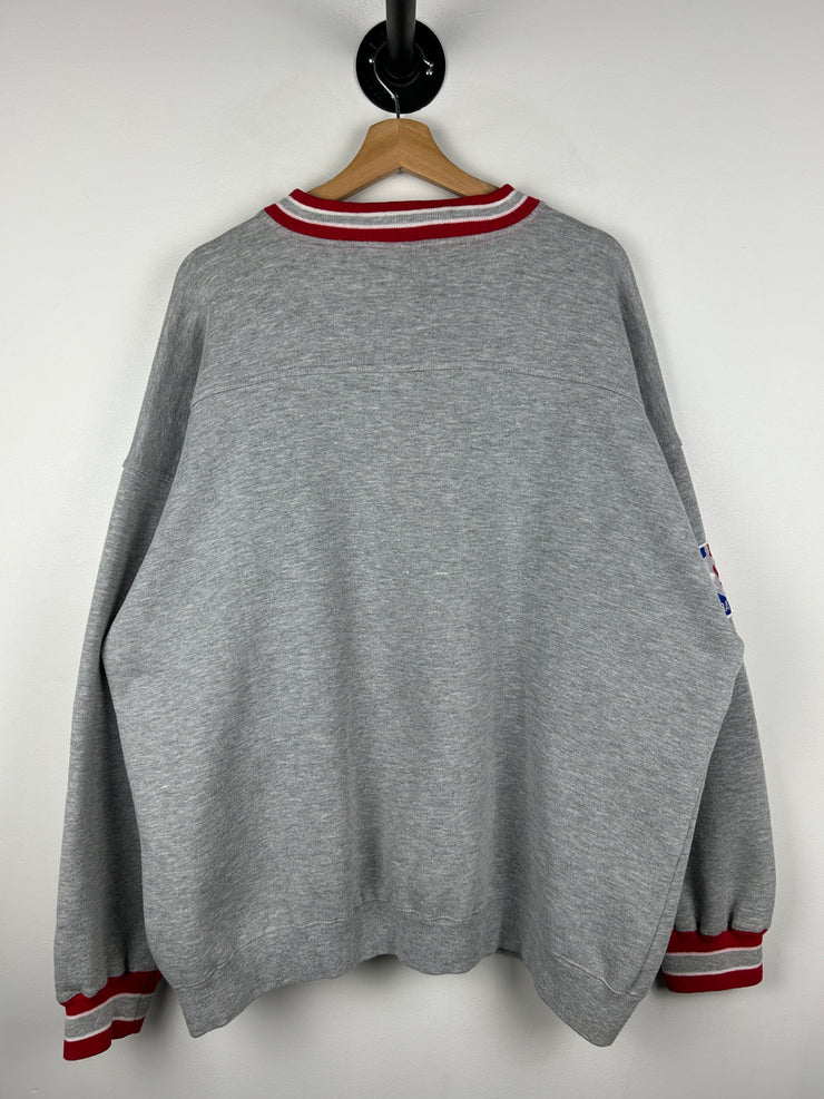 Vintage 90s NBA Lee Sport Philadelphia 76ers Embroidered Grey Crewneck