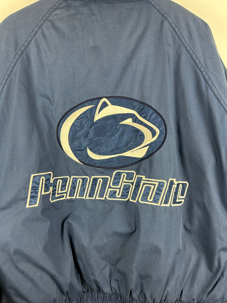 Vintage 90s Pro Player Penn State Nittany Lions Navy Insulated Bomber Jacket