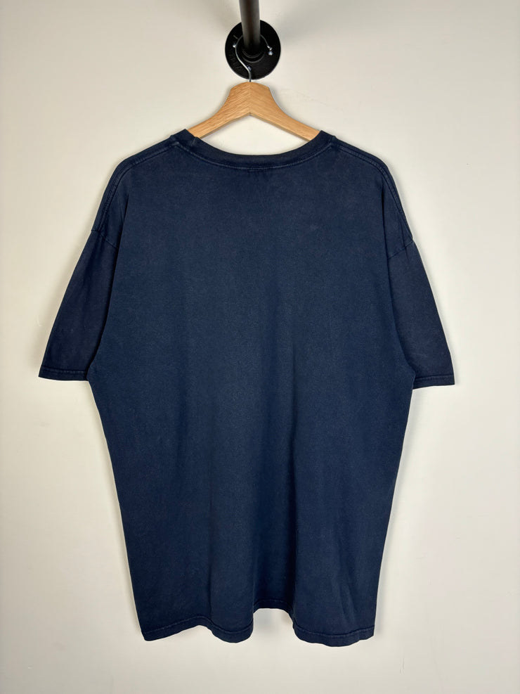 Vintage Y2K Nike Mini Swoosh Navy Tee