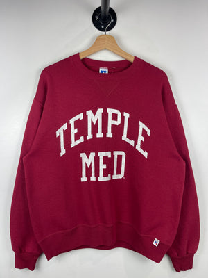 Vintage 90s Russell Athletic Temple University Medical Red Crewneck
