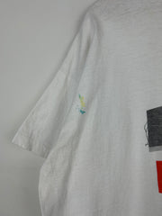 Vintage 90s Maxell Take Your Music To The Max Promo White Tee