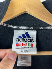 Vintage 90s Adidas Black Full Zip Fleece Sweater