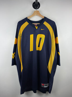 Vintage Nike West Virginia Mountaineers #10 Navy Football Jersey