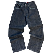 Vintage Y2K South Pole Embroidered Baggy Washed Black Denim Jeans