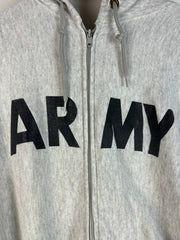 Vintage 80's Army Talon Zipper Grey Zip Up Hoodie