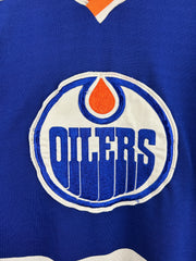 Vintage 70s NHL Edmonton Oilers Blue Hockey Jersey