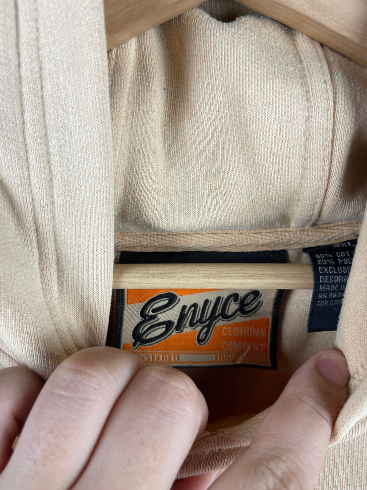 Vintage Y2K Enyce Clothing Company Embroidered Cream Hoodie