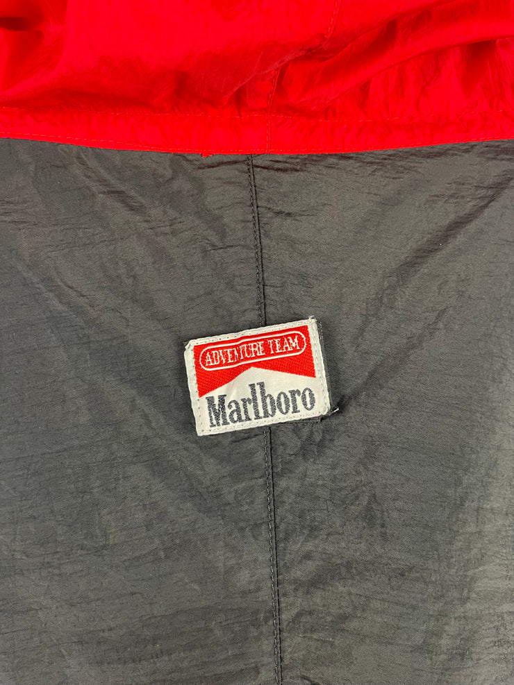 Vintage 90s Marlboro Patch Red & Black Windbreaker