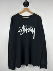 Stussy Script Black Long Sleeve