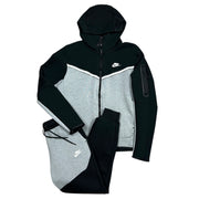 Nike Tech Fleece Black & Grey Zip Up Hoodie & Sweatpants Set