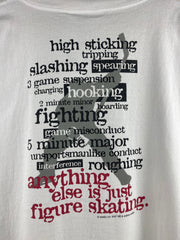 Vintage 90s Hockey Man Advantage White Tee