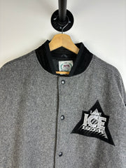 Vintage 90's Labatt Ice Beer Black & Grey Varsity Jacket
