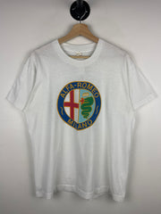 Vintage 80s Alfa Romeo Milano White Tee