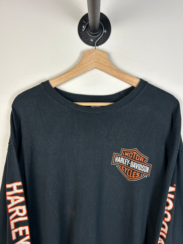 Vintage Y2K Harley Davidson Wisconsin Black Long Sleeve