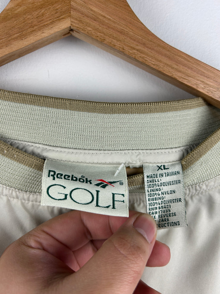 Vintage 90s Reebok Golf Beige Pullover Windbreaker