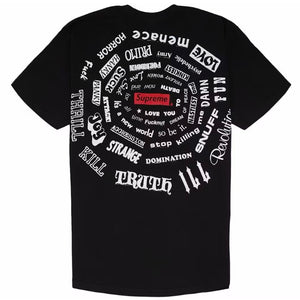 Supreme SS21 Spiral Black Tee