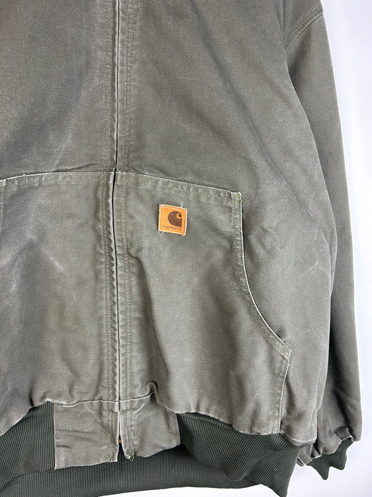 Vintage Carhartt Moss Green Active Hooded J269MOS Jacket