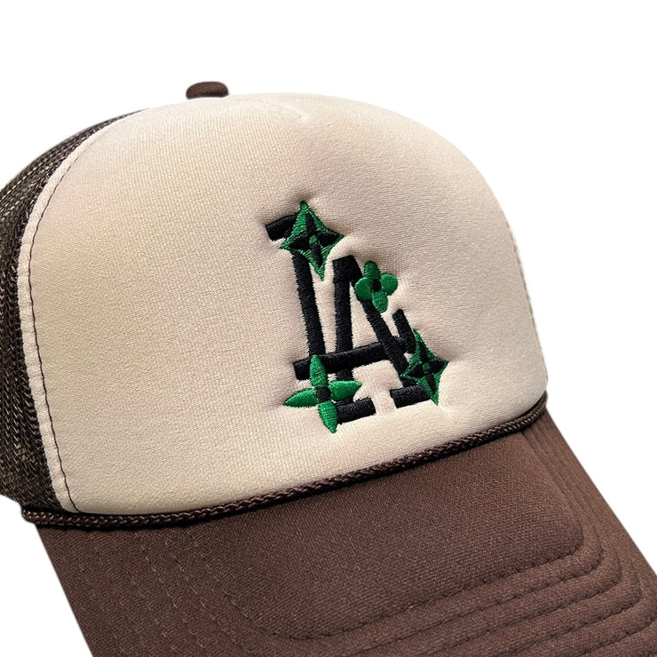 Bravest Studios LA Stars Cream & Brown Trucker Hat