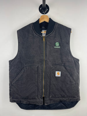 Vintage Carhartt Faded Black Work Vest V01 BLK
