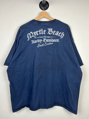 Vintage Harley Davidson Live Cage Free Navy Tee