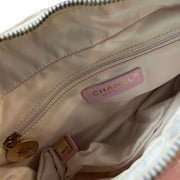 Vintage 2003 Chanel Travel Line Pink Canvas Hobo Bag