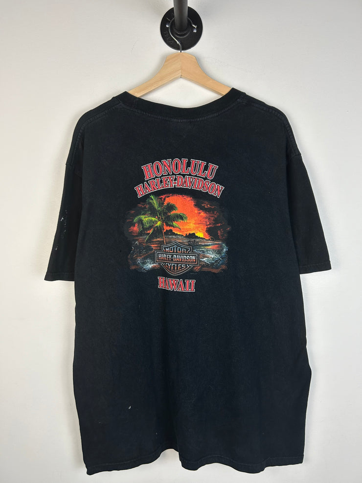 Vintage Y2K Harley Davidson Hawaii Black Tee