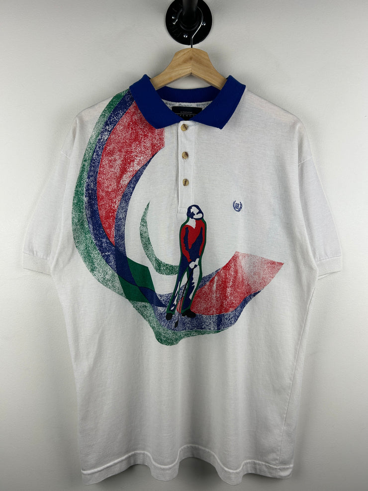 Vintage 90s Givenchy Golf White Polo Shirt