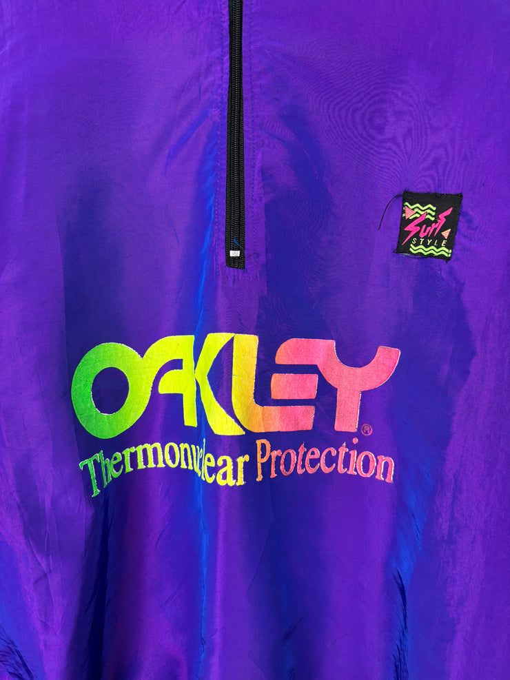 Vintage 90s Surf Style Oakley Thermal Protection Purple Windbreaker