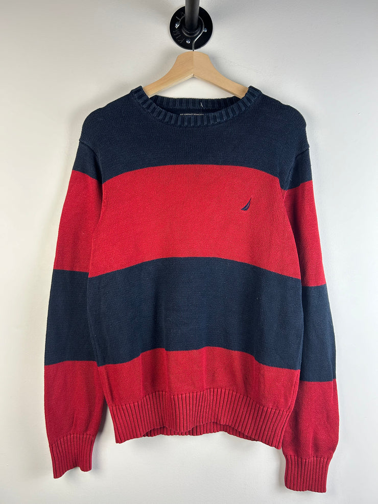 Vintage Y2K Nautica Red & Blue Knit Sweater