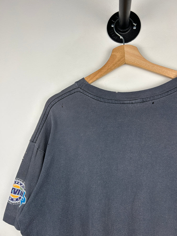 Vintage 90s NFL Dallas Cowboys Super Bowl Champions Faded Black Tee