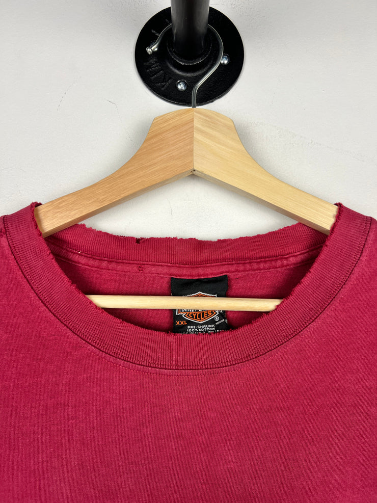 Vintage 90s Harley Davidson Galeton Burgundy Tee