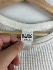 Vintage 90s Basic Editions White Thermal Long Sleeve