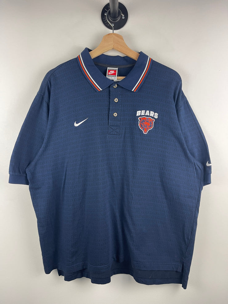 Vintage 90s NFL Nike Golf Chicago Bears Navy Polo Shirt