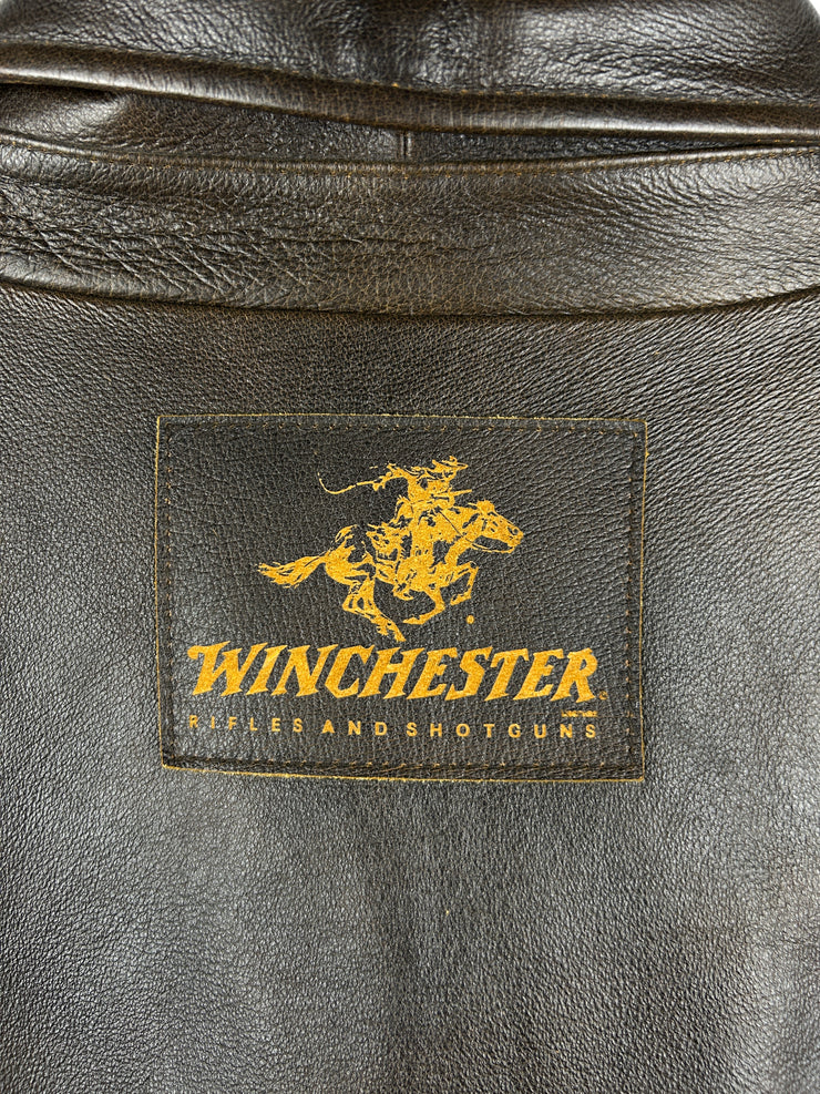 Vintage Winchester Brown Leather Straight Cut Jacket