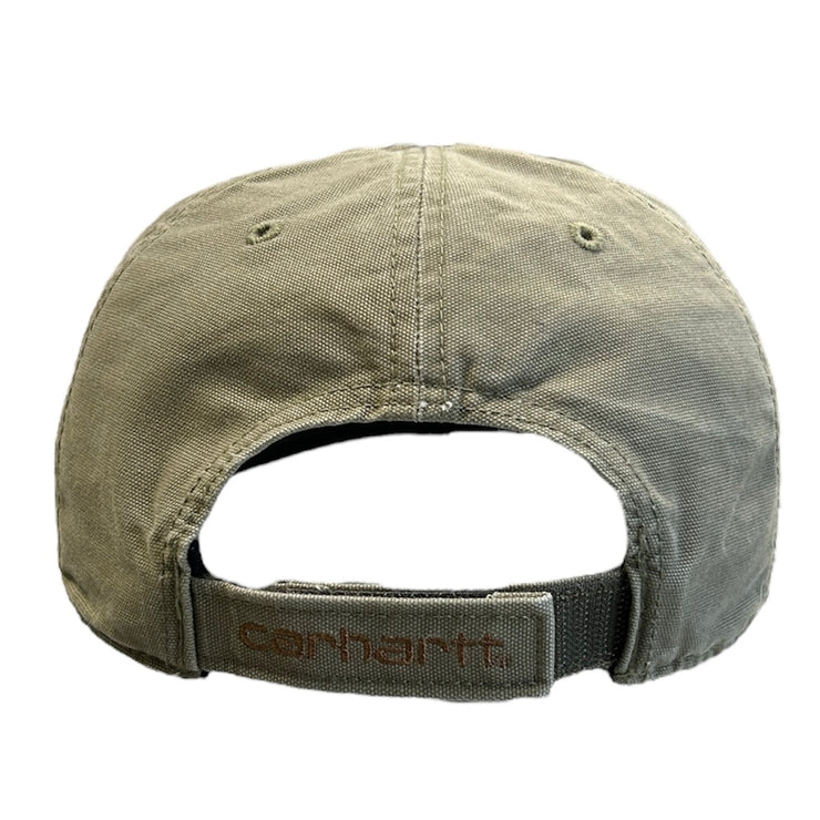 Vintage Carhartt Patch Olive Green Strapback Hat