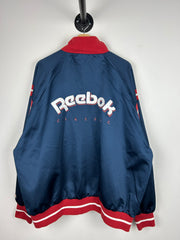 Vintage Reebok Classics Satin Navy Bomber Jacket