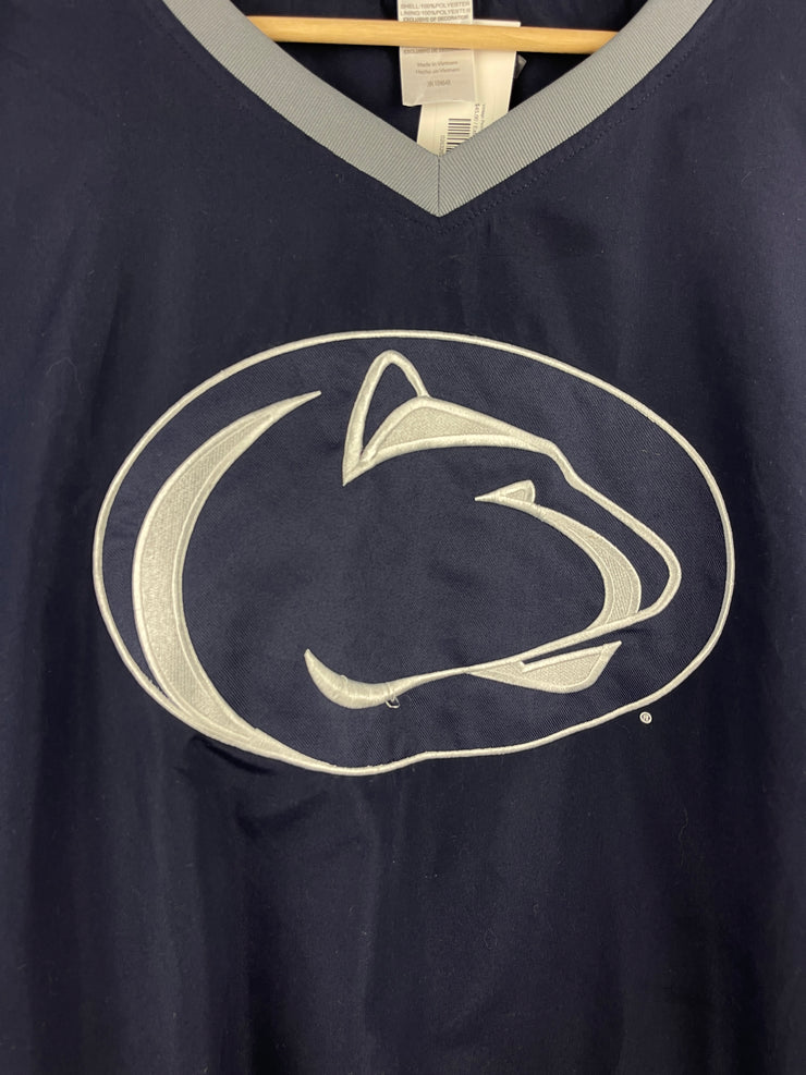 Vintage Penn State Nittany Lions Embroidered Navy Pullover Windbreaker