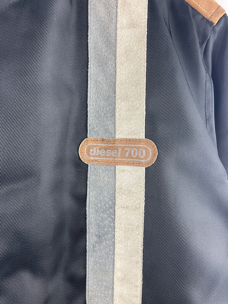 Vintage 90s Diesel 700 Biker Nylon Black Jacket
