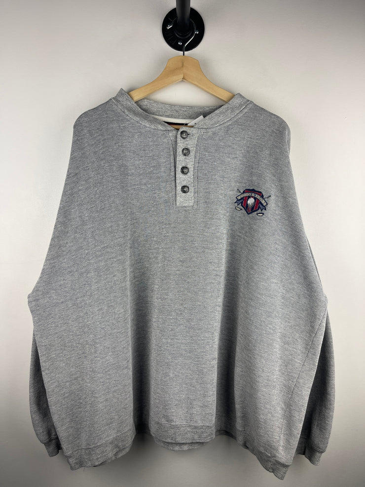 Vintage 90s Crable Sportswear Golf Woods & Irons Grey Crewneck