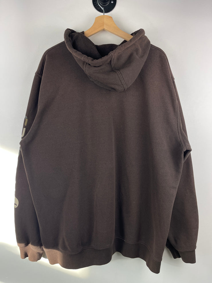 Vintage Carhartt Camo Spellout Brown Hoodie