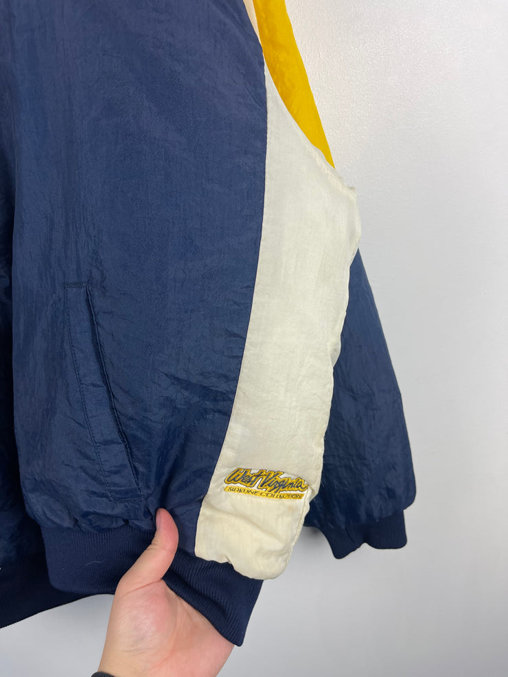 Vintage 90s Swingster West Virginia Mountaineers Navy Hooded Jacket
